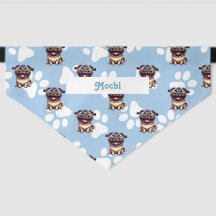 Motif bleu clair mignon Carlin Doggie