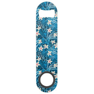 Motif bleu de palmettes