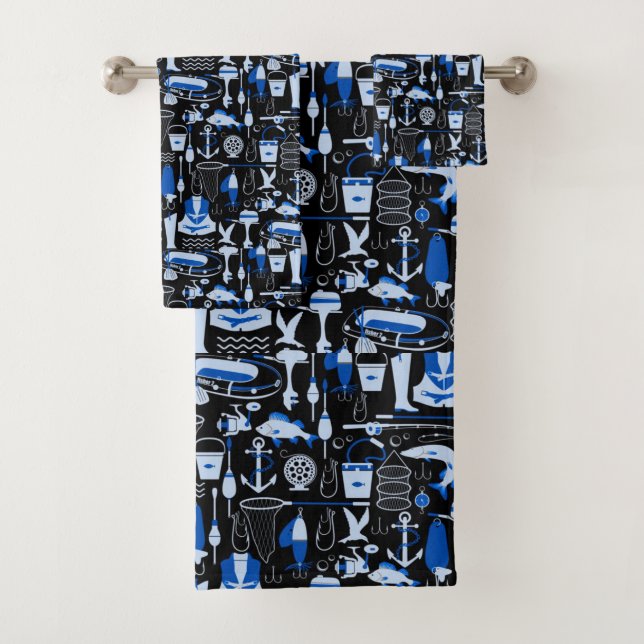 Motif bleu de pêche (En situation)