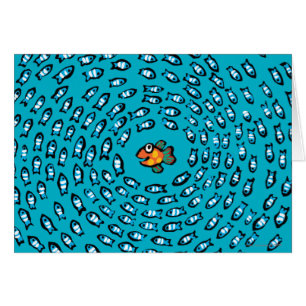Motif bleu d'école de poissons avec de petits