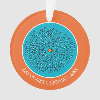 Motif bleu d'école de poissons avec de petits