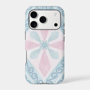 motif bleu en forme de diamant