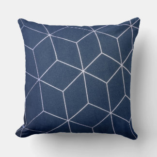 Motif bleu oreiller