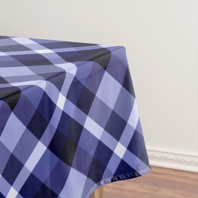 Motif bleu plaid de la marine tendance à nappes mo (In Situ)