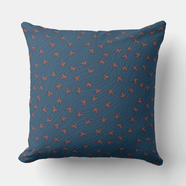 Motif bleu simple Coussin A (Recto)