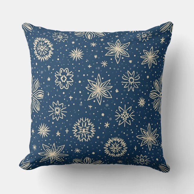 Motif bleu simple Coussin B (Recto)