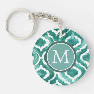 Motif bleu vert IV du monogramme  