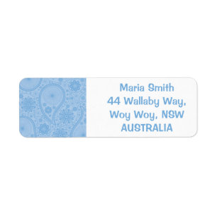 motif Blue paisley