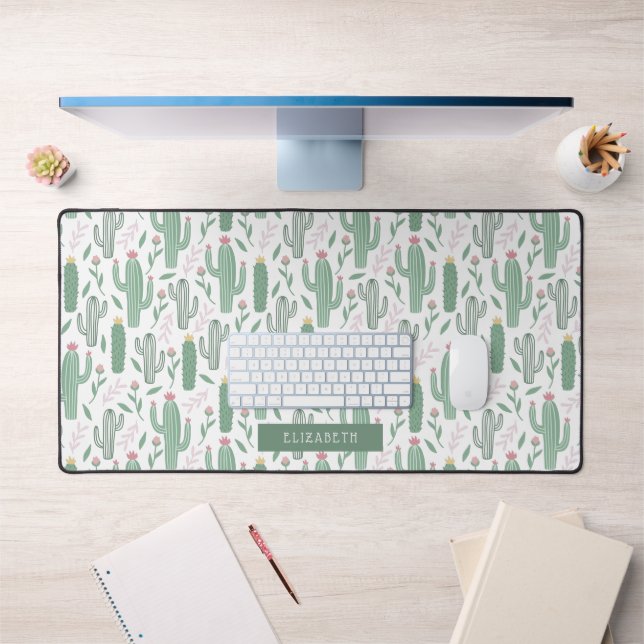 Motif botanique Cactus personnalisé (Bureau 1)