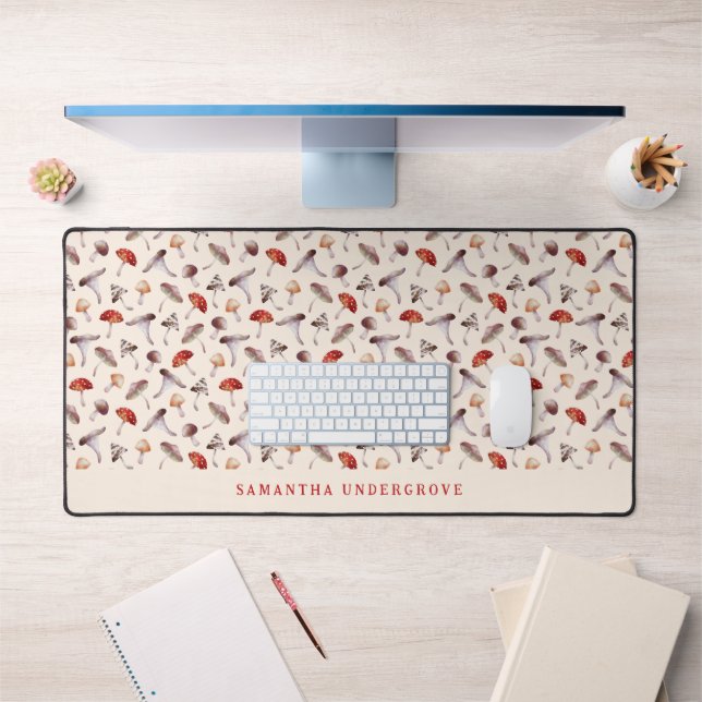 Motif botanique de champignons (Bureau 1)