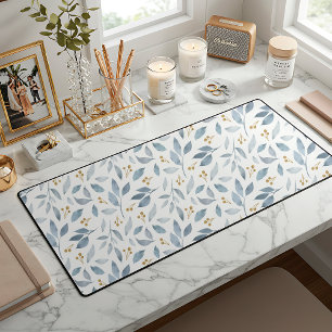 Motif botanique élégant à l'aquarelle bleue