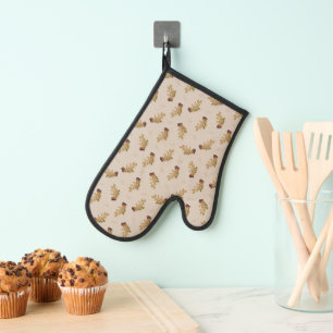 Motif botanique nordique aux baies neutre beige sc