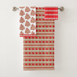 Motif Brown Red Christmas Gingpain d'épice