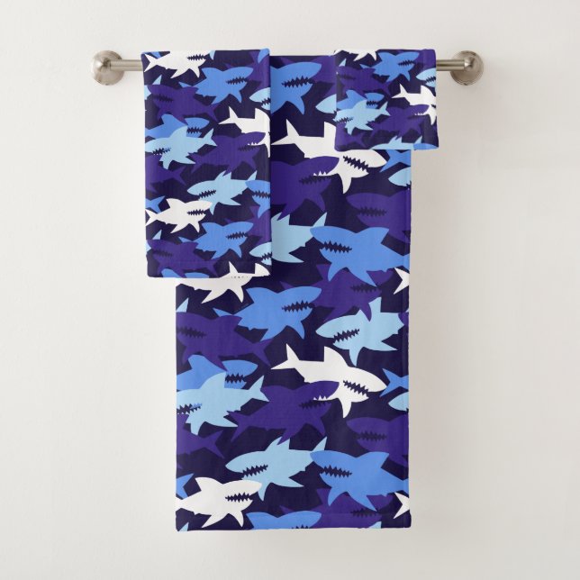 Motif Camouflage requins bleus (En situation)