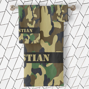 Motif Camouflé Vert Militaire Personnalisé