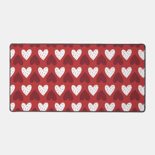 Motif cardiaque avec graines de fraise