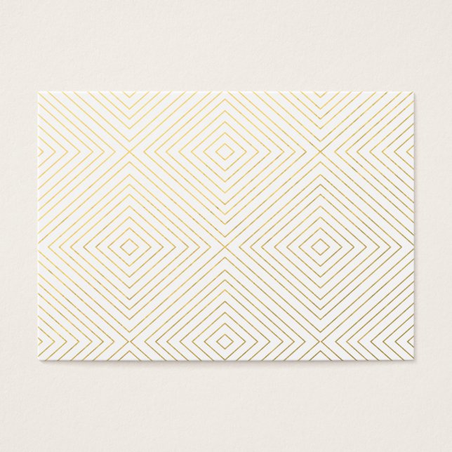 Motif Carré d'or géométrique moderne sur White Col (Devant)