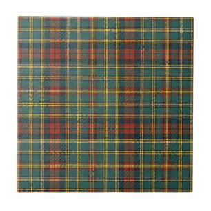 Motif carreau tartan écossais rouge et vert classi