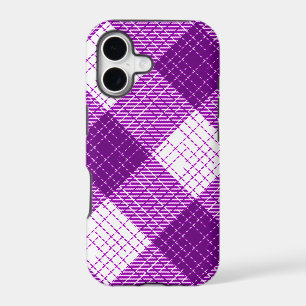 Motif carreaux à carreaux gras violet et blanc