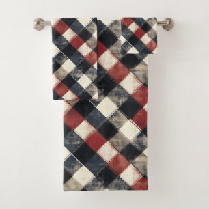 Motif carreaux Navy et Rouge sans époque