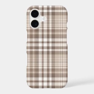 Motif carreaux ton terre neutre Tartan