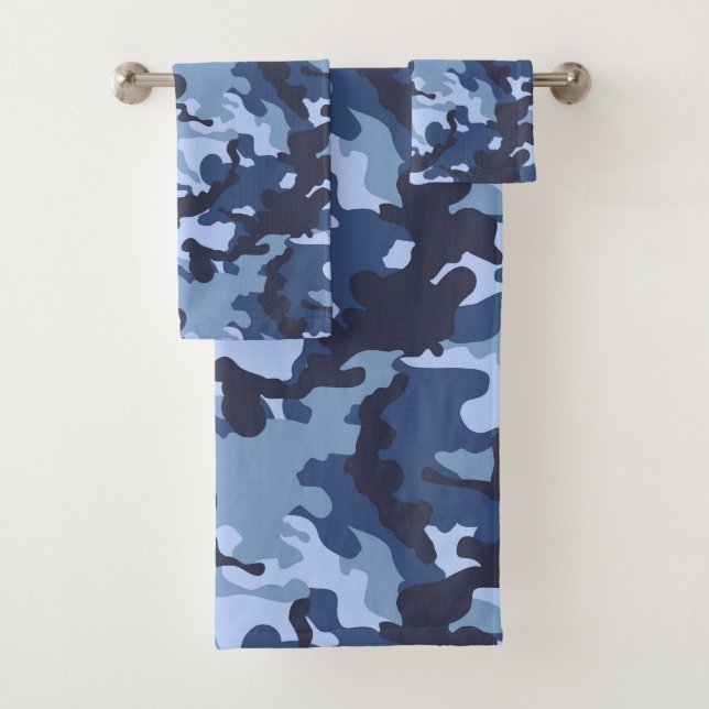 motif carrelé en camo bleu (En situation)