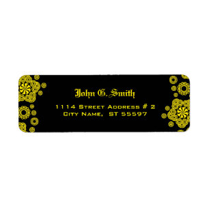 Motif Cercle jaune et noir