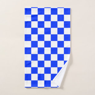 Motif chèque À damiers blanc bleu