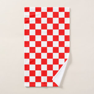 Motif chèque À damiers blanc rouge