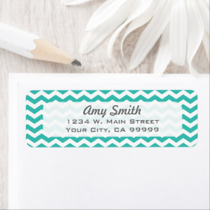 Motif Chevron Aqua Blue Stripes Personnalisé