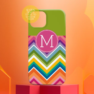 Motif Chevron de Couleur Tendance Monogramme Perso