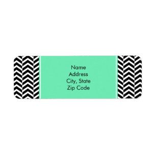 Motif Chevron en mousse de mer noire et blanche