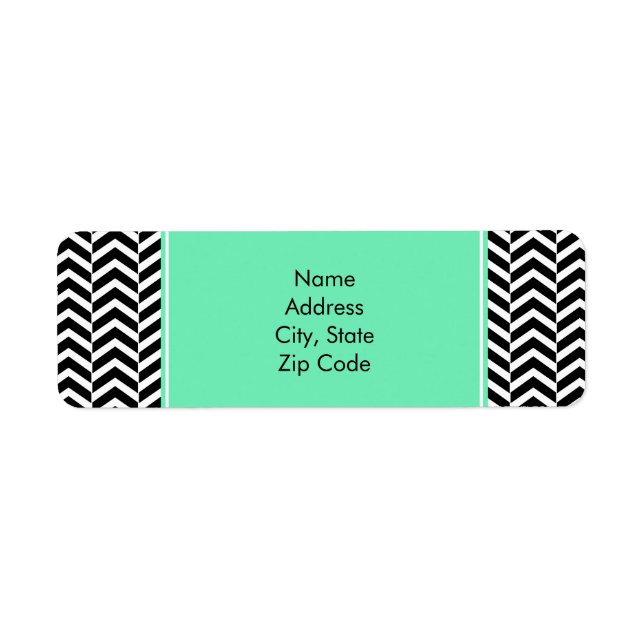 Motif Chevron en mousse de mer noire et blanche (Devant)