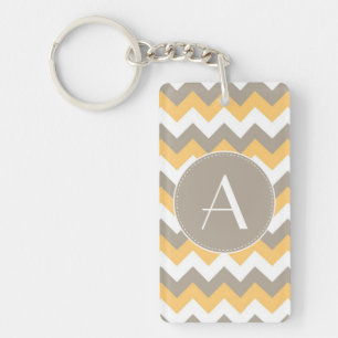 Motif chevron marron, orange et blanc