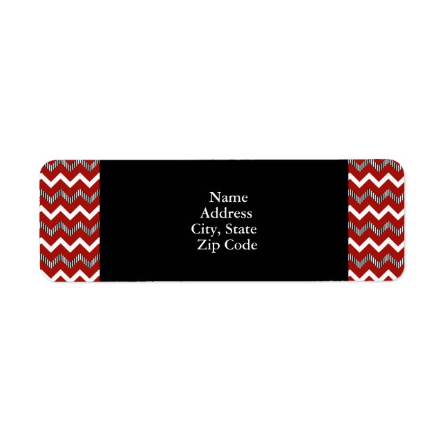 Motif Chevron rouge, blanc et noir (Devant)