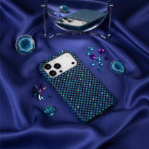 Motif Chic à pois sarcelle et violet élégant