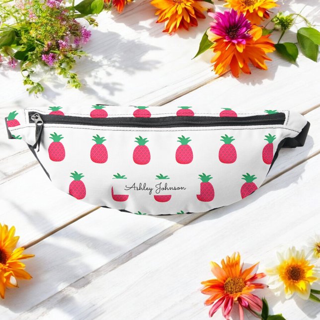 Motif Chic Ananas Rose Blanc (Créateur téléchargé)