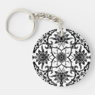 Motif chinois Art Nouveau - Noir et Blanc