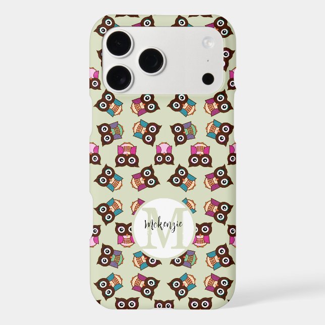 Motif Chouette coloré mignon Choisir la couleur (Verso)