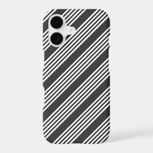 Motif cinq rayures blanc et charbon