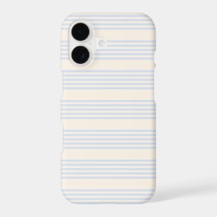 Motif cinq rayures bleu clair et beige
