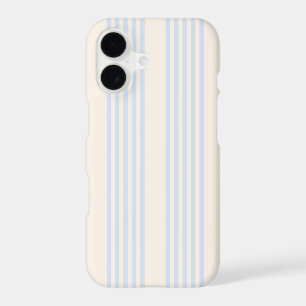 Motif cinq rayures bleu pâle et beige