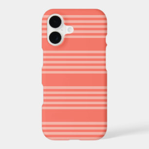 Motif cinq rayures corail vivant