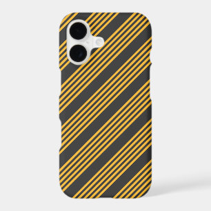 Motif cinq rayures jaune ensoleillé et charbon