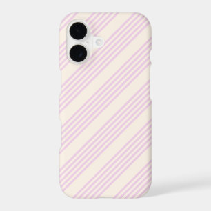 Motif cinq rayures pêche et crème