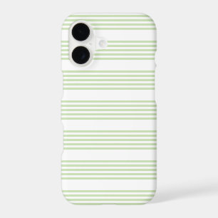 Motif cinq rayures vert pâle et blanc