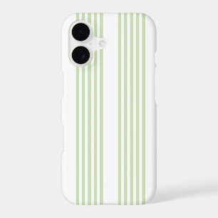 Motif cinq rayures vert pâle et blanc