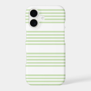 Motif cinq rayures vert pâle et blanc
