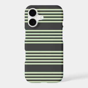 Motif cinq rayures vert pâle et charbon