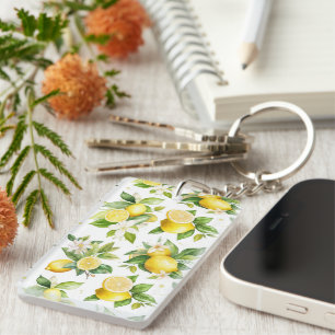 Motif citron, Fleurs de citron, Feuilles, Citrus